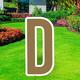 Gold Letter (D) Corrugated Plastic Yard Sign, 30in